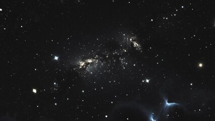 Wall Mural - Dark space with stars and space dust.