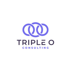 Wall Mural - triple o initial letter logo