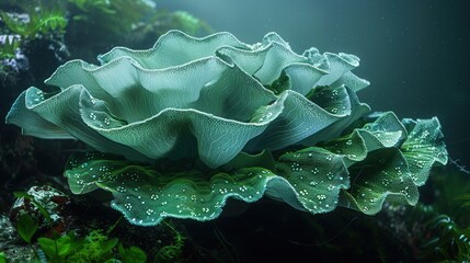 Wall Mural - Underwater Sea Life: Delicate Green Coral