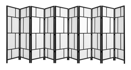 Wall Mural - Folding screen isolated on white. Stylish furniture
