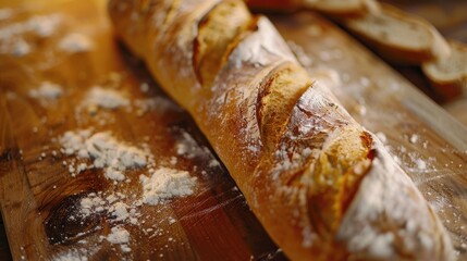 Sticker - Bread on wooden cutting board