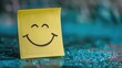 © TheWaterMeloonProjec - A smiling expression on a yellow sticky note with room for text