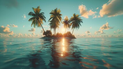 tropical island high definition(hd) photographic creative image  