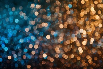 Wall Mural - abstract glittering lights with a gradient from blue to brown