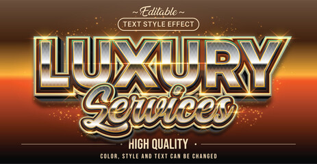 Aufkleber - Editable text style effect - Luxury Services text style theme.
