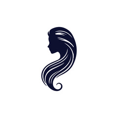 Creative Women Hairstyle vector silhouette