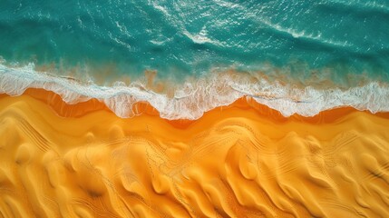 Drone image of the sand dunes of Mui Ne with patterns in the sand