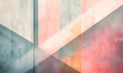 Wall Mural - clean, elegant geometric designs in soft pastel colors, perfect for modern and minimalist aesthetics