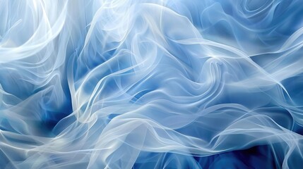 Wall Mural - Blue white flowing background