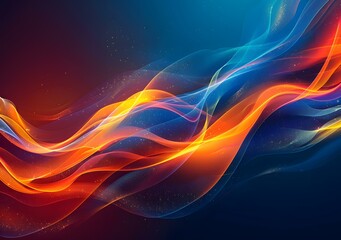 Poster - Abstract Flowing Waves Background