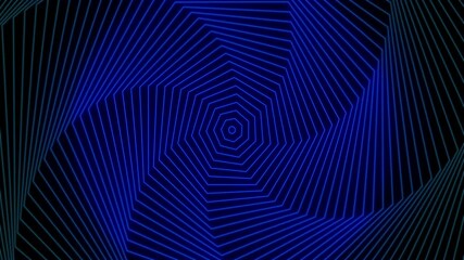 Poster - Background, graphic and visual effect wallpaper as optical illusion pattern with circle motion. Abstract, design and geometric portal as creative virtual backdrop with dark background for digital art