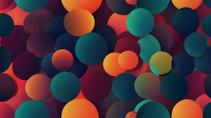 Abstract overlapping lines and circles geometric background with gradient colors Generative AI