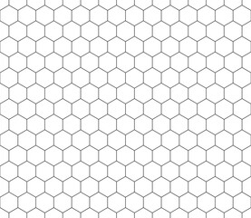 Poster - abstract pattern of hexagon shapes. simple hexagon grid. hexagon cells. seamless tileable vector ill