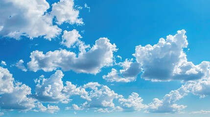 Wall Mural - Blue sky with white clouds for messages and background