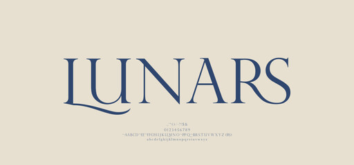Aufkleber - Classic Elegant alphabet letters font brand logo. Typography luxury lettering serif italic fonts decorative wedding fashion vintage retro logos. vector illustration