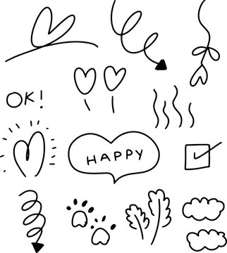 cute doodles design for templates.