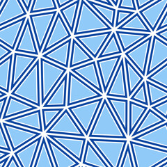Poster - mosaic background. large triangles size. solid shapes in frames. one tone colored style. repeatable 