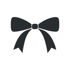 Wall Mural - Bow Tie icon Vector Black  Bow Icon in silhouette  Bow outline for coloring on a white background Vector silhouette