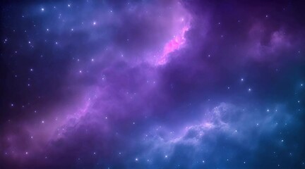 Wall Mural - Nebula Clouds Colourful Travel and Star Loop. 3D rendering. This Clip is a cloud colourful with star glow and camera fly to deep galaxy in a seamless loop.