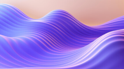 Wall Mural - Abstract holographic purple background with flowing waves