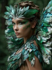 Sticker - Enchanting forest fairy portrait