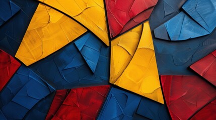 Wall Mural - Vibrant abstract geometric shapes