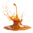 © Vector Nazmul - Dripping caramel drops of sweet sauce, melted caramel sauce splash isolated on transparent white background, clipping path