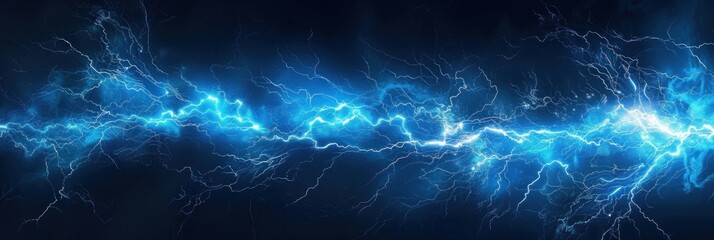 Electric Blue Lightning Storm