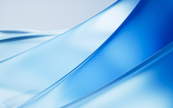 Transparent gradient glass background, 3d rendering.