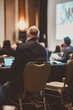 © Shooting Star Std - Professional Photography of an investor summit with keynote speakers, Generative AI