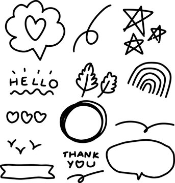 cute doodles design for templates.