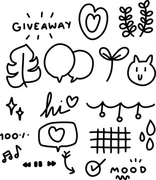cute doodles design for templates.