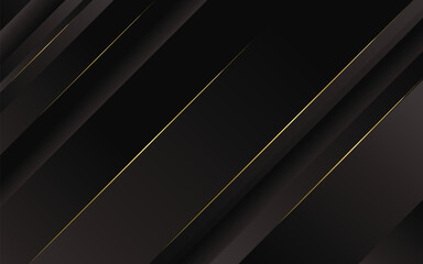 Poster - Abstract Background, black geometric modern elements for banners,2d  illustration