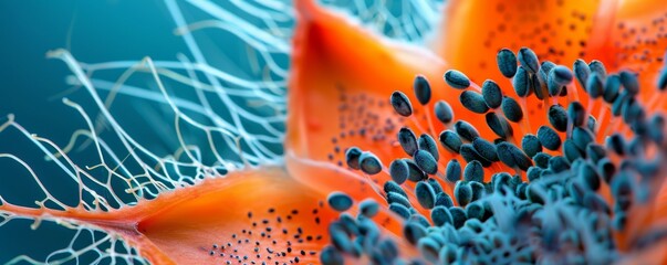 Wall Mural - Close-up of a Poppy Flower's Seeds