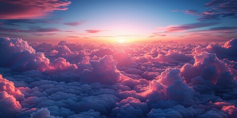 Wall Mural - Sunset Above the Clouds