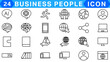 © Muhammad A. grapix - 24 line icon set related to business and people