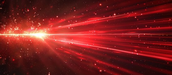 Wall Mural - Red and White Light Streaks in a Dark Background