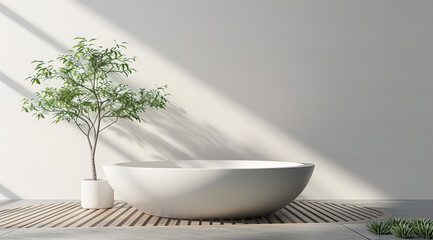 Wall Mural - big bowl with a plant