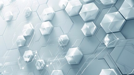 Wall Mural - abstract white geometric pattern on gray background modern digital technology global network metal b