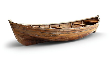 old wooden boat isolated