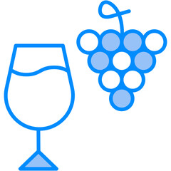 Wall Mural - Beverages, drink, glass, grapes, juice Icon