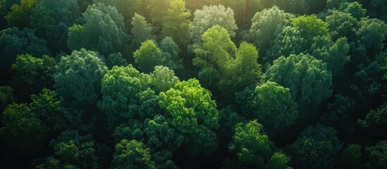 Wall Mural - Aerial View of a Lush Forest Canopy