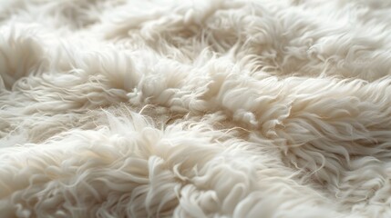 White, Beige wool texture background. Natural fluffy fur sheep wool skin texture. Apart of luxury brown long wool coat, beige color carpet for background and wallpaper, selective focus