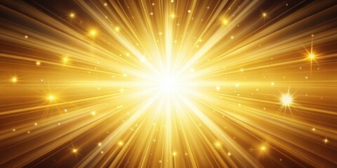 Sticker - Background with golden burst and light starburst, wide shin light flash, background, golden, burst, light, starburst, wide, shin