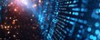 © adri - information technology and blue digital binary data network with coding and software algorithm programing as blue data flow abstract datum background banner