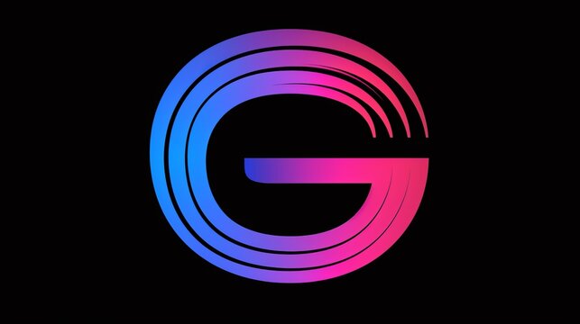 Develop a dynamic and energetic photography logo incorporating a bold G symbol with dynamic lines and shapes, conveying creativity and