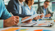 © Teeraphon - Business meeting, diversity and review in office for finance, paperwork and growth for company or investment. Financial manager, conference and planning with team in workplace for profit or strategy