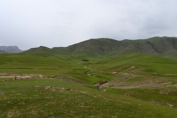 landscape with mountains and sky