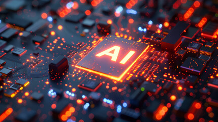 Poster - Generic computer motherboard driven by an artificial intelligence processor