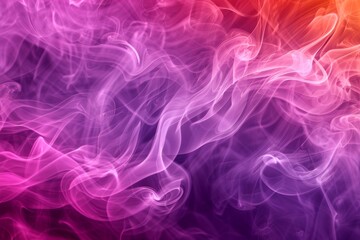 Wall Mural - Vivid purple and pink abstract smoke swirls background